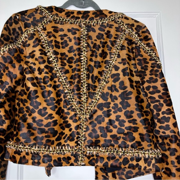 Haute Hippie cheetah blazer with actual metal chains - Picture 5 of 6